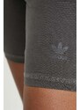 Šortky adidas Originals dámske, čierna farba, jednofarebné, vysoký pás, IU2710