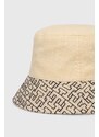 Ľanový klobúk Tommy Hilfiger béžová farba, AW0AW16043