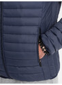 Ombre Clothing Pánska prešívaná vrecovitá bunda - tmavomodrá V1 OM-JALP-0156