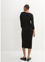 bonprix Úpletové šaty, 3/4-ový rukáv, udržateľná viskóza, farba čierna, rozm. 36/38