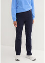 bonprix Bavlnené nohavice s elastickým pásom, Straight, farba modrá