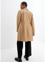 bonprix Ľahký koženkový kabát, vypasovaný, farba hnedá