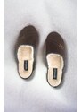 MJARTAN - Vlnené papuče - hnedé