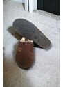 MJARTAN - Vlnené papuče - hnedé