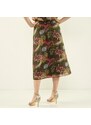 Blancheporte Midi sukňa s potlačou bronzová/ružová 036