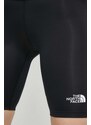 Športové krátke nohavice The North Face Flex dámske, čierna farba, jednofarebné, vysoký pás, NF0A87JUJK31