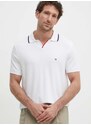 Polo tričko Tommy Hilfiger pánske,biela farba,jednofarebné,MW0MW34772