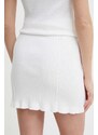 Sukňa Calvin Klein Jeans biela farba, mini, rovný strih, J20J223281