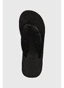 Žabky Calvin Klein Jeans BEACH WEDGE SANDAL PADDED NY dámske, čierna farba, na kline, YW0YW01397