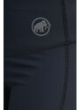 Športové krátke nohavice Mammut Massone dámske, čierna farba, jednofarebné, vysoký pás