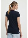 Polo tričko Tommy Hilfiger dámske,tmavomodrá farba,WW0WW42749