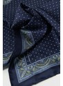 Hodvábna šatka Lauren Ralph Lauren tmavomodrá farba,vzorovaná,454943701