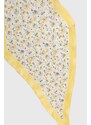 Hodvábna šatka Lauren Ralph Lauren žltá farba,vzorovaná,454943706
