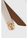 Obojstranný kožený opasok MICHAEL Michael Kors dámsky, béžová farba