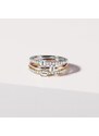 Prsteň z bieleho zlata s diamantom emerald a briliantmi KLENOTA R0965202