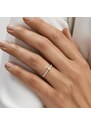 Prsteň z bieleho zlata s diamantom emerald a briliantmi KLENOTA R0965202
