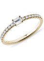 Prsteň s emerald diamantom a briliantmi v zlate KLENOTA R0972203