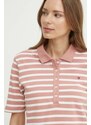 Polo tričko Tommy Hilfiger dámsky, ružová farba, WW0WW39531