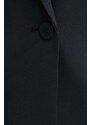 Sako s prímesou vlny HUGO čierna farba,jednoradové,jednofarebné,50516447