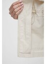Bunda Tommy Jeans dámska,béžová farba,prechodná,DW0DW17908