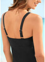 bonprix Tvarujúce plavkové šaty s ľahkým tvarujúcim efektom, farba čierna