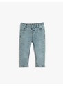 Koton Jeans Pants with Elastic Waist Pockets Cotton - Straight Jeans