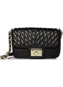 Karl Lagerfeld Paris Agyness Quilted Flap Crossbody Black