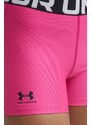 Tréningové šortky Under Armour Authentics ružová farba, s potlačou, stredne vysoký pás