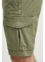Bavlnené šortky Napapijri N-Deline zelená farba, NP0A4HOTGAE1