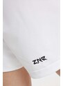 Šortky adidas Z.N.E dámske, biela farba, s nášivkou, vysoký pás, IN9481