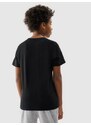 4F Chlapčenské tričko s potlačou - čierne