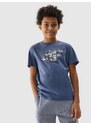 4F Chlapčenské tričko s potlačou - modré