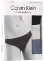 3PACK dámske tangá Calvin Klein bezšvová viacfarebná (QD3558E-NP0)