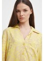 Košeľa Mos Mosh dámska, žltá farba, regular, s klasickým golierom