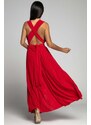 Mood of Paris Červené dlhé šaty na zaväzovanie Betty