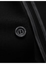 Ombre Clothing Pánske sako s prešívanými vreckami - čierne V5 OM-BLZB-0127