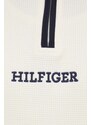 Bavlnená mikina Tommy Hilfiger pánska, béžová farba, s nášivkou, UM0UM03095