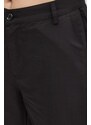 Nohavice s prímesou ľanu Pinko čierna farba, strih chinos, vysoký pás, 103619 A1XF