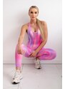 Legínovo Fitness overal s push up chrpový