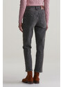DŽÍNSY GANT STRAIGHT CROPPED JEANS BLACK VINTAGE