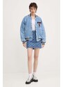 Džínsová bomber bunda Tommy Jeans prechodná, DW0DW18202