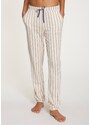 VIVANCE Pyžamové nohavice 'Dreams' béžová / námornícka modrá / oranžová / šedobiela
