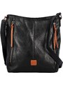 Urban Style Štýlová dámska koženková crossbody kabelka Barcia, čierno/hnedá