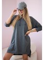 Šaty 9078 s kapucňou a dlhším chrbtom