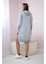 Šaty 9078 s kapucňou a dlhším chrbtom