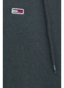 Mikina Tommy Jeans pánska, šedá farba, s kapucňou, jednofarebná, DM0DM20743