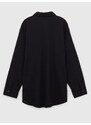 GAP Oversize košeľová bunda Vintage Čierna