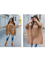 Fashionweek Pletené dámske pončo sveter s rolákom JK-LUNA
