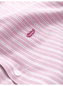 Ombre Men's cotton REGULAR FIT shirt with fine stripes - pink