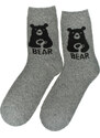 AURA.VIA Termo sivé ponožky BearWarm 35-41